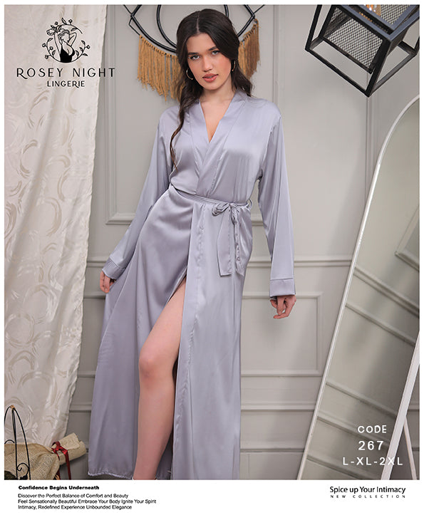 Blush Satin Robe ( Code 267)