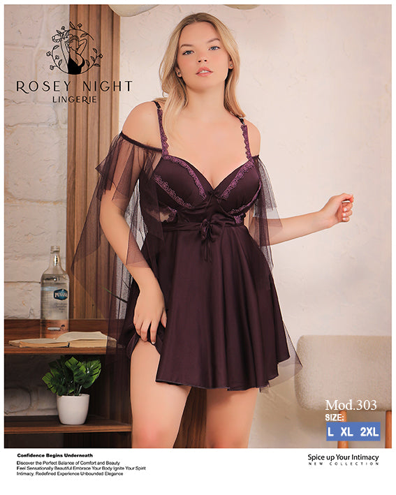 Satin Veil Babydoll Mod.303