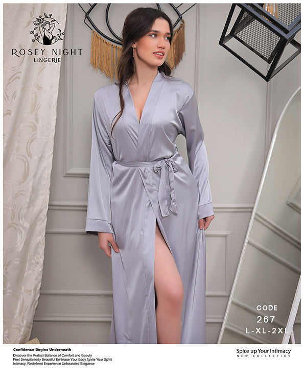 Blush Satin Robe ( Code 267)