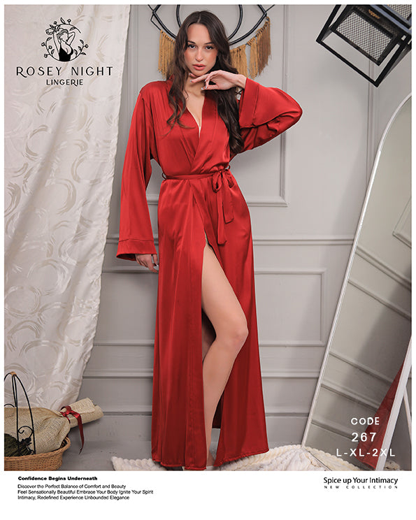 Blush Satin Robe ( Code 267)