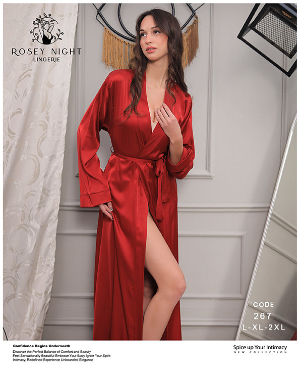 Blush Satin Robe ( Code 267)