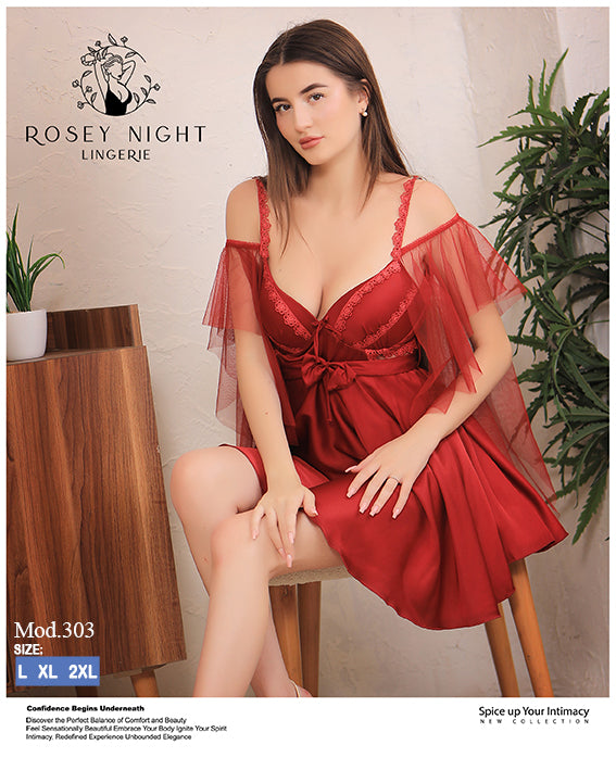 Satin Veil Babydoll Mod.303