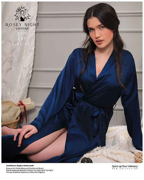 Blush Satin Robe ( Code 267)
