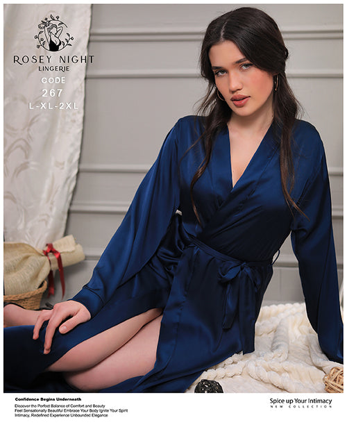 Blush Satin Robe ( Code 267)