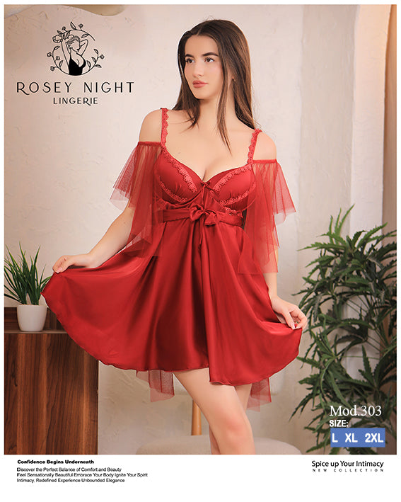 Satin Veil Babydoll Mod.303