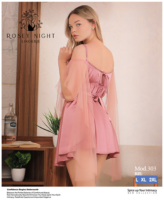 Satin Veil Babydoll Mod.303