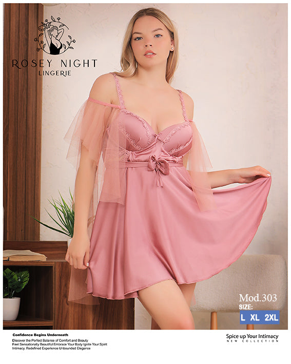 Satin Veil Babydoll Mod.303