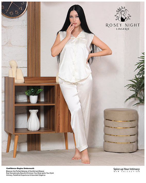 Satin Elegance Pajama Set Mod.337