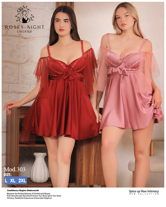 Satin Veil Babydoll Mod.303