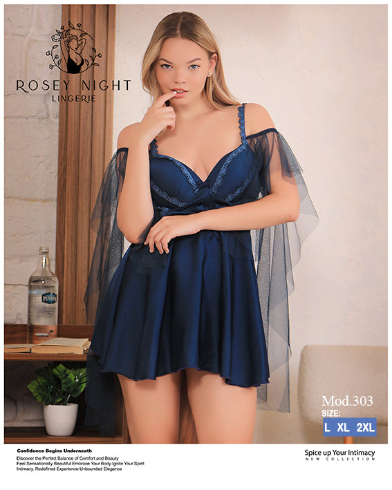 Satin Veil Babydoll Mod.303