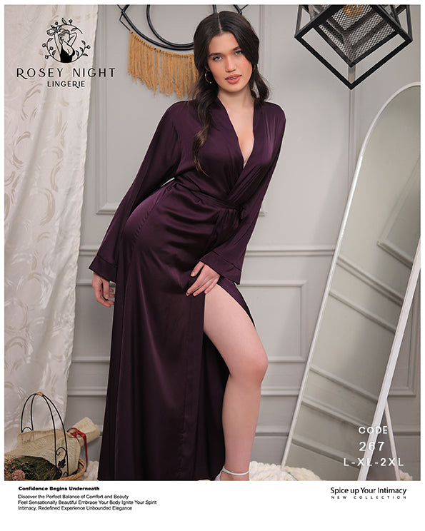 Blush Satin Robe ( Code 267)