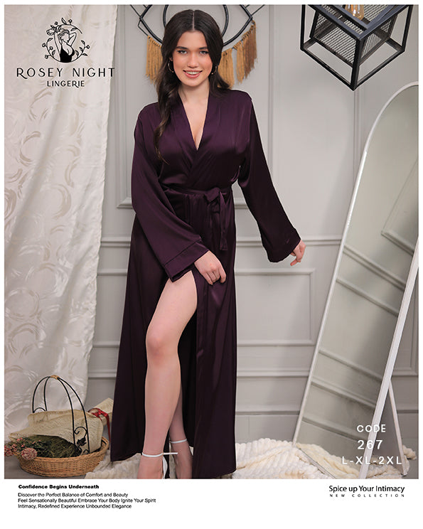 Blush Satin Robe ( Code 267)