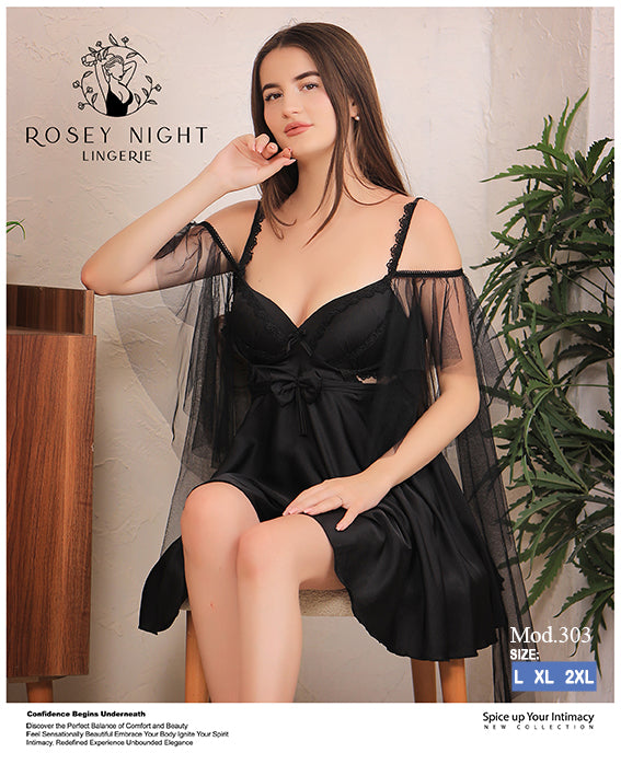 Satin Veil Babydoll Mod.303
