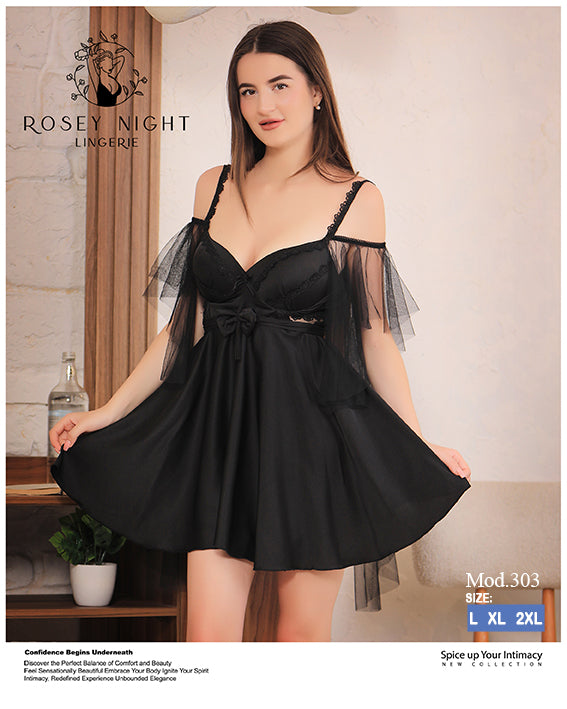 Satin Veil Babydoll Mod.303