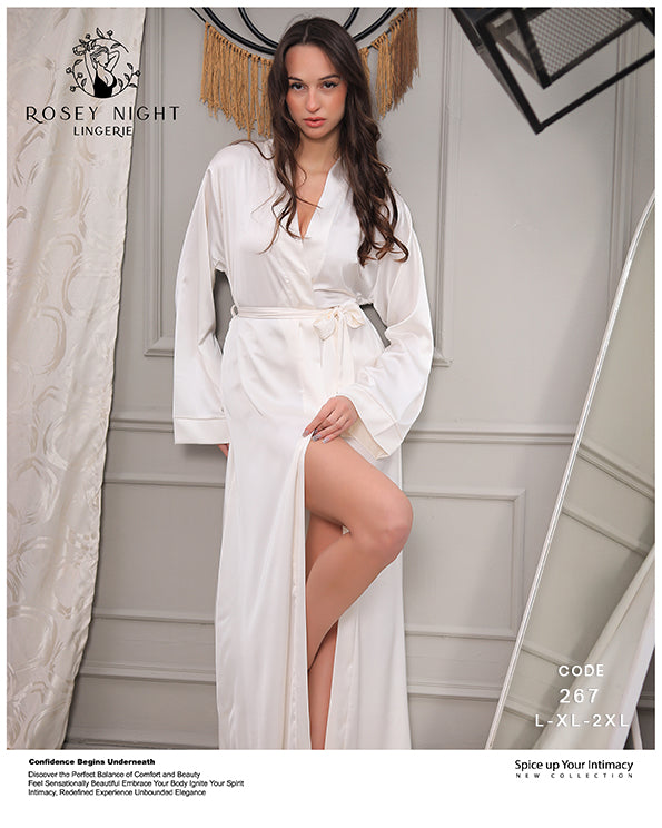 Blush Satin Robe ( Code 267)