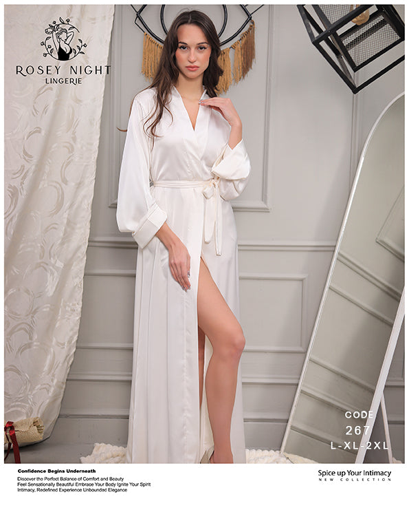 Blush Satin Robe ( Code 267)