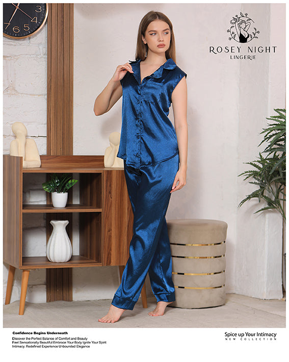 Satin Elegance Pajama Set Mod.337