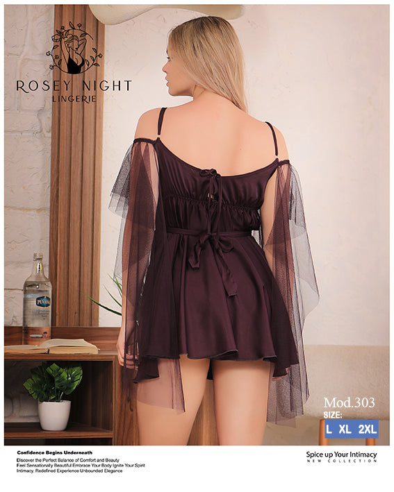 Satin Veil Babydoll Mod.303