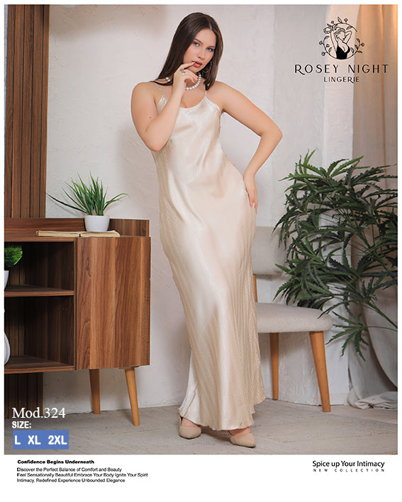 Satin Grace Long Gown Mod.324