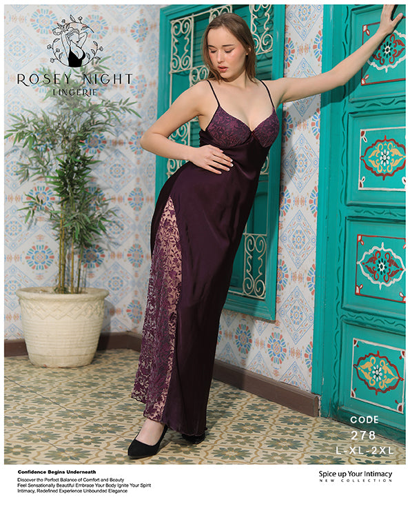 Satin Lace Allure Gown Mod. 278