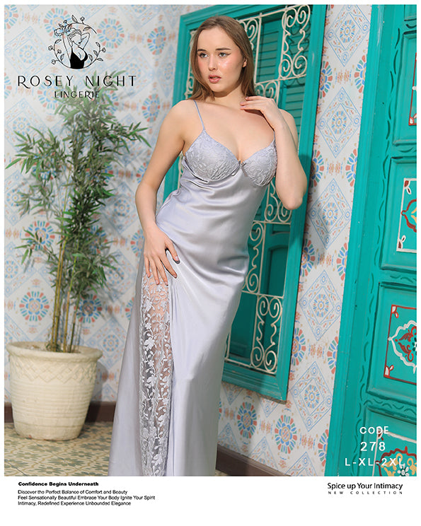 Satin Lace Allure Gown Mod. 278