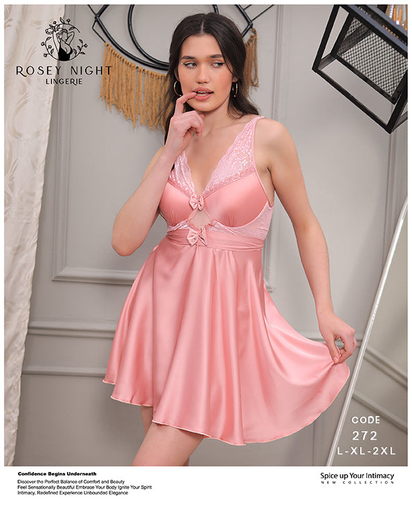 Satin Lace Embrace Babydoll Mod. 272