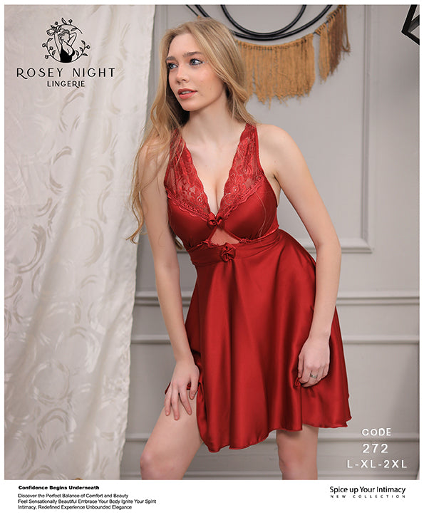 Satin Lace Embrace Babydoll Mod. 272