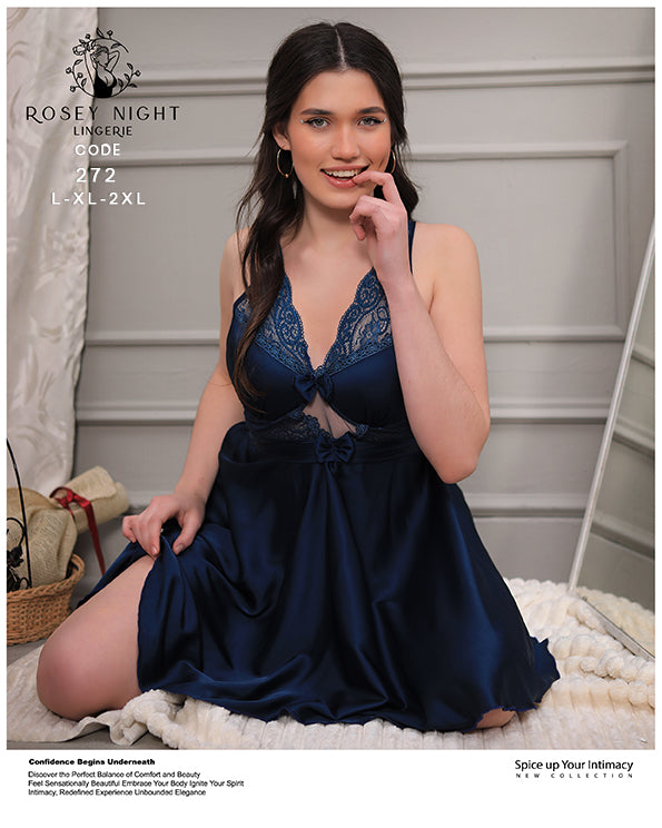 Satin Lace Embrace Babydoll Mod. 272