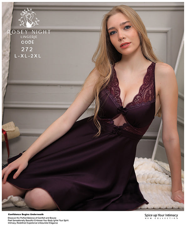 Satin Lace Embrace Babydoll Mod. 272