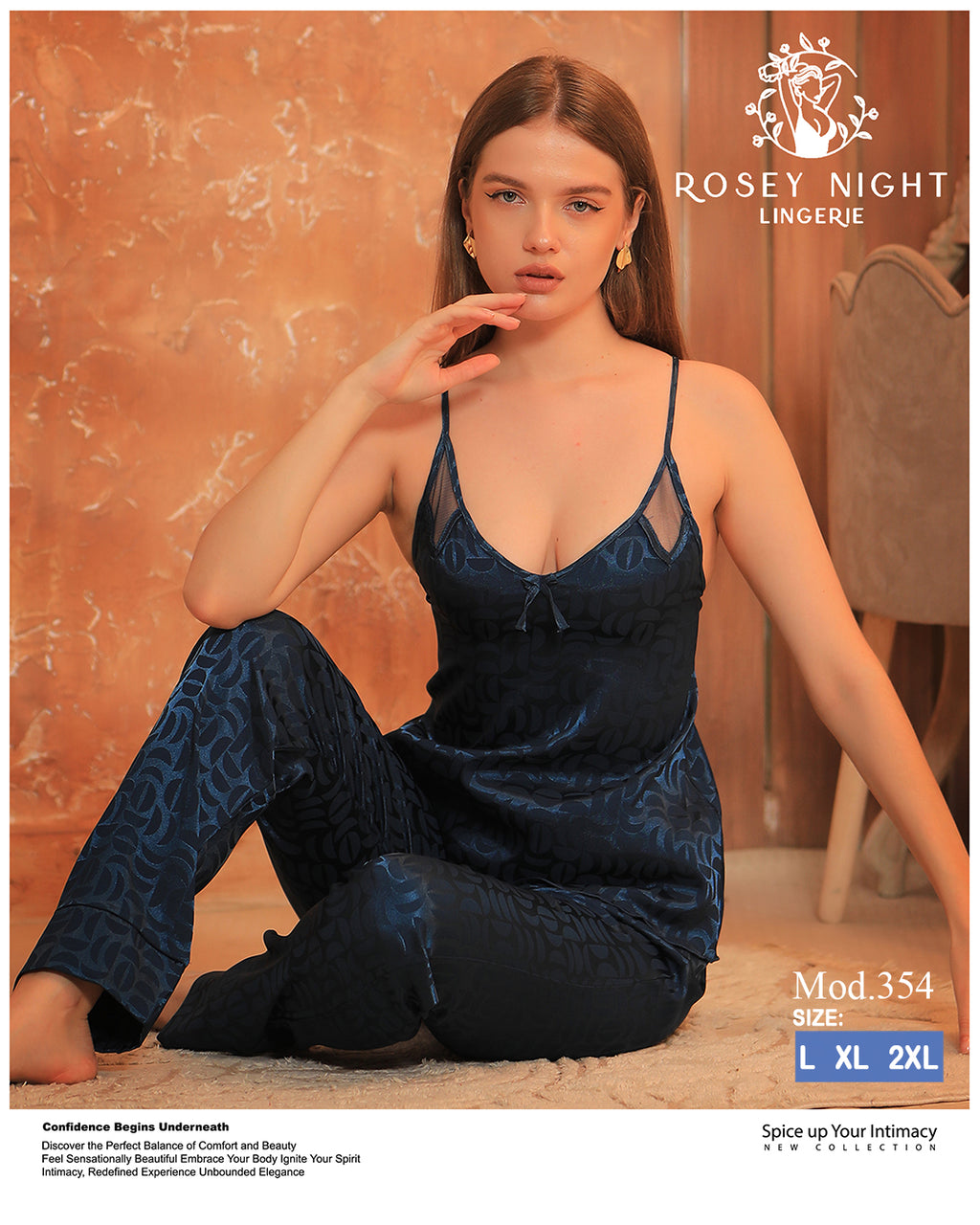 Pajama Satin with Lace (Code 354)
