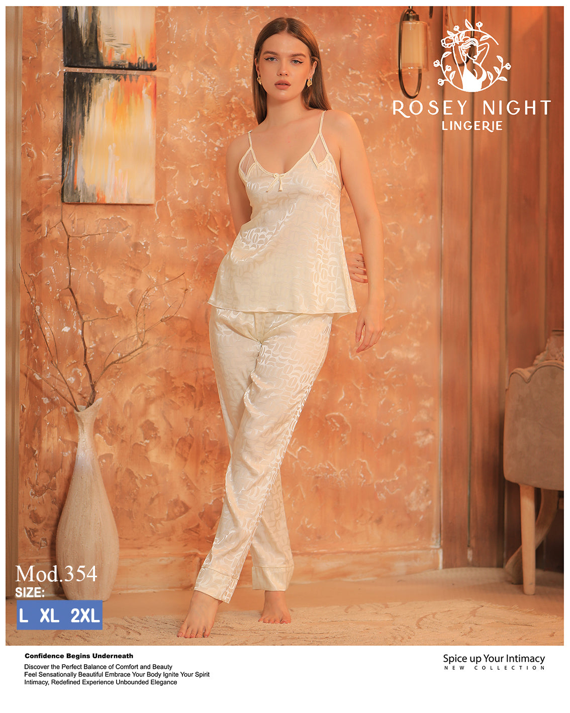 Pajama Satin with Lace (Code 354)