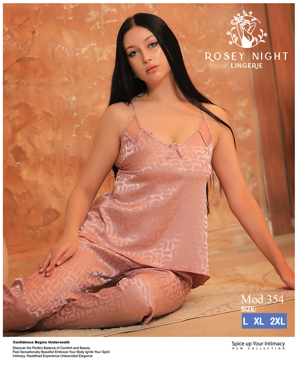 Pajama Satin with Lace (Code 354)