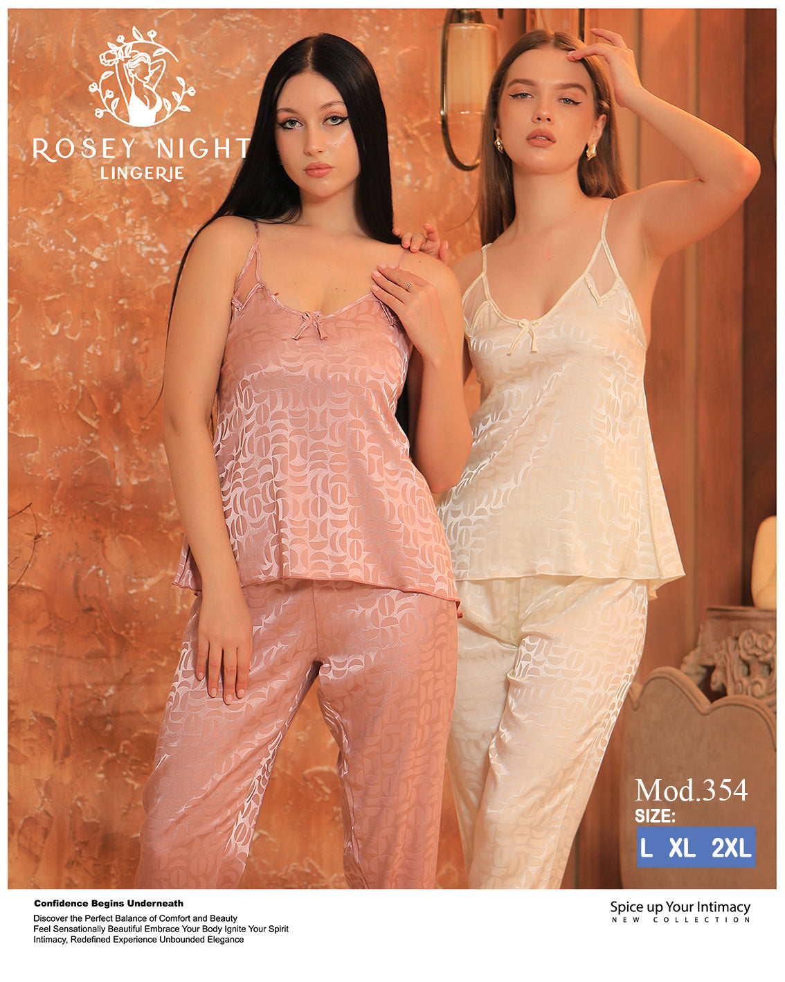 Pajama Satin with Lace (Code 354)