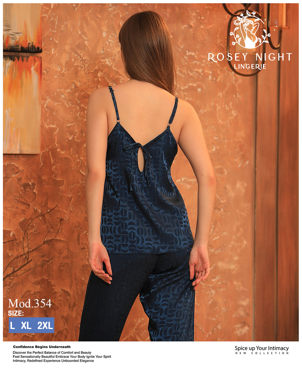 Pajama Satin with Lace (Code 354)