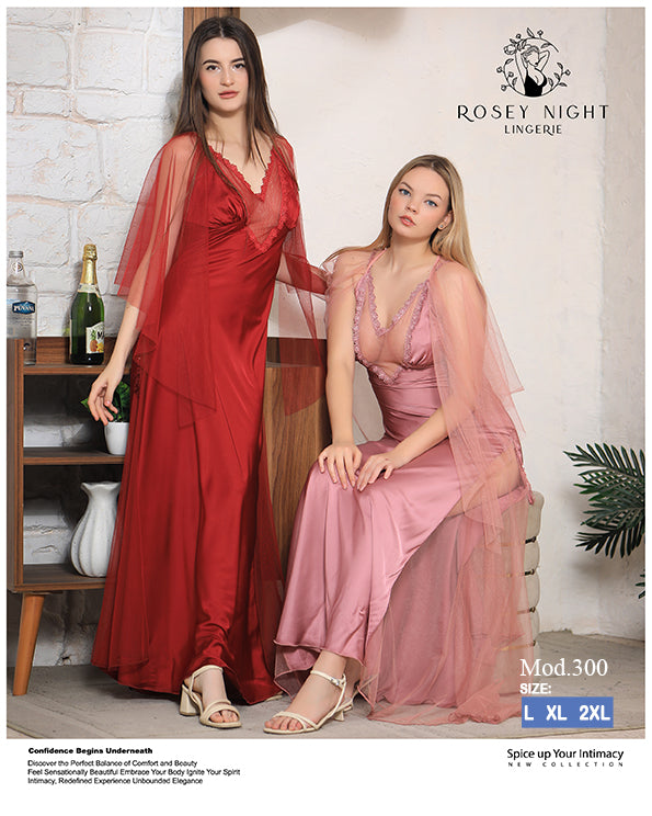 Satin noir Elegance Gown Mod.300