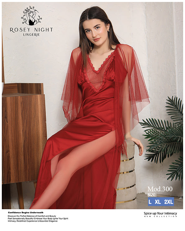 Satin noir Elegance Gown Mod.300
