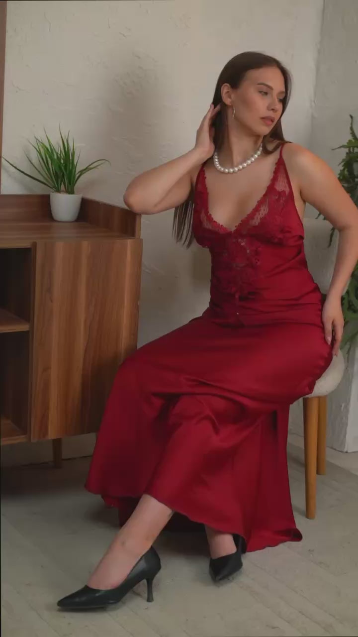 Satin Lace Gown Mod.304